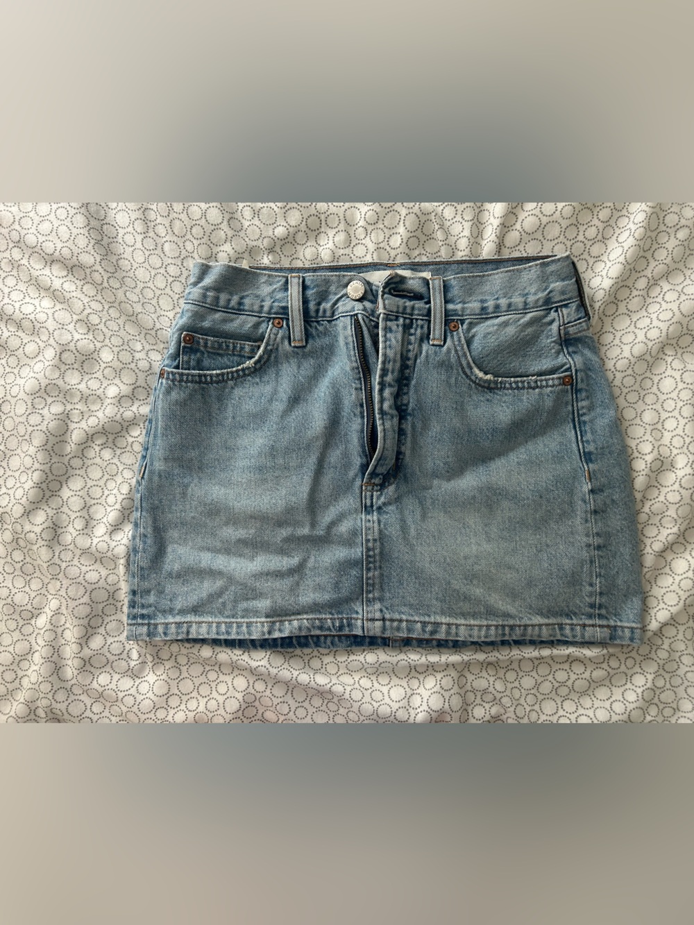 Aritzia Denim Forum Light Blue Denim Mini Skirt